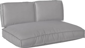 vidaXL Σετ μαξιλαριών Ύφασμα Όξφορντ Γκρι 120 x 80 x 52 εκ.