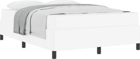 vidaXL Σκελετός Κρεβατιού με στρώμα Λευκό 160 x 200 cm ύφασμα