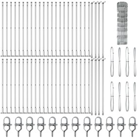 vidaXL Field Fence 0.8x100 μ Γαλβανισμένος χάλυβας
