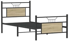 vidaXL Πλαίσιο Κρεβ. Χωρ. Στρώμα Sonoma Δρυς 90x200 εκ. Επεξ. Ξύλο