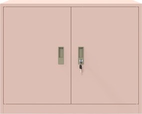 vidaXL Ντουλάπι αποθήκευσης Ροζ 90 x 40 x 70 cm Ατσάλι