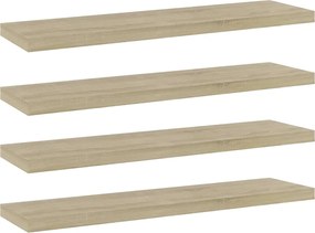vidaXL Ράφια Βιβλιοθήκης 4 τεμ. Sonoma Δρυς 40x10x1,5 εκ. Επεξ.Ξύλο