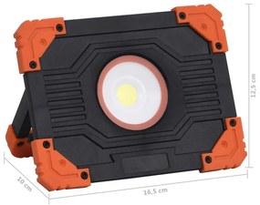 ΠΡΟΒΟΛΕΑΣ LED ΦΟΡΗΤΟΣ 10 W ΨΥΧΡΟ ΛΕΥΚΟ ΑΠΟ ABS 149673