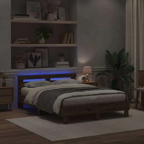 vidaXL Σκελετός Κρεβατιού Artisan Oak 150 x 200 cm Επεξεργασμένο Ξύλο