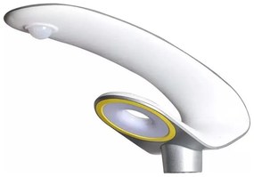 Ηλιακό φωτιστικό κήπου LED 20W IP65 Ψυχρό λευκό 6400K με ασημί και λευκό και ανιχνευτή κίνησης 5506 VTAC 5506 Λευκό-Ασημί