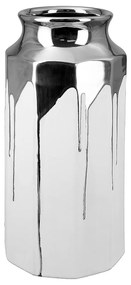 Βάζο ArteLibre Λευκό/Ασημί Κεραμικό 13.5x13.5x27cm