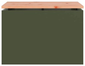 vidaXL Παγκάκι κήπου Λαδί 60 x 40 x 43 εκ Ατσάλι