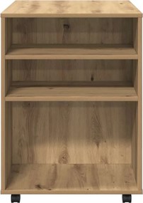 vidaXL Ντουλάπι Τροχήλατο Αρτισιανή Δρυς 60x53x72 εκ. Επεξεργ. Ξύλο