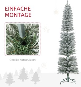 Χριστουγεννιάτικο Δέντρο 210cm LED String Lights Τεχνητή Αλυσίδα Επιβραδυντική Φλόγα Μεταλλική Βάση Πράσινη