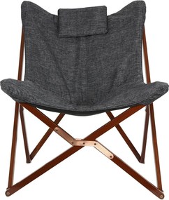 ΚΑΡΈΚΛΕΣ &amp; ΠΟΛΥΘΡΌΝΕΣ ΚΉΠΟΥ BUTTERFLY CHAIR MIXED GREY LESLI LIVING 42448