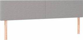 vidaXL Κρεβάτι Boxspring με Στρώμα Ανοιχτό Γκρι 120x190 εκ. Υφασμάτινο