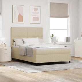 vidaXL κρεβάτι Box Spring  με Στρώμα Ανοιχτό Πράσινο Γκρι 140x200 εκ. Ύφασμα Βελουτέ