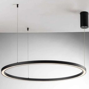 Φωτιστικό Οροφής Hoop LED-HOOP-S120-NER 60W Led Φ120cm 150cm Black Luce Ambiente Design Αλουμίνιο