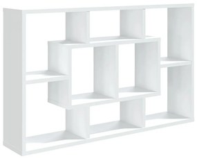 VidaXL Ραφιέρα Τοίχου Λευκή 85 x 16 x 52,5 εκ. από Επεξεργασμένο Ξύλο