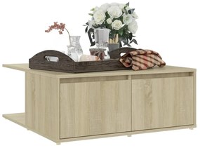 vidaXL Τραπεζάκι Σαλονιού Sonoma Δρυς 80 x 80 x 31 εκ. από Επεξ. Ξύλο