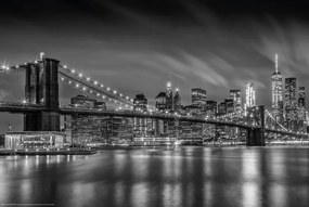 Αφίσα BROOKLYN BRIDGE Nightly Impressions | Monochrome