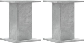 vidaXL Βάσεις Φυτών 2 τεμ. Γκρι Σκυρ. 30x30x40 εκ. Επεξεργασμένο Ξύλο