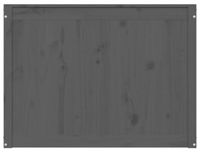 Καλάθι Ρούχων Γκρι 88,5x44x66 εκ. από Μασίφ Ξύλο Πεύκου - Γκρι