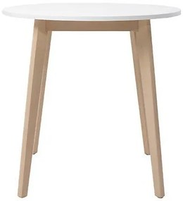 Τραπέζι Boston 366, Sonoma οξιά, Άσπρο, 76cm, 13 kg, Ινοσανίδες μέσης πυκνότητας, Φυσικό ξύλο καπλαμά | Epipla1.gr