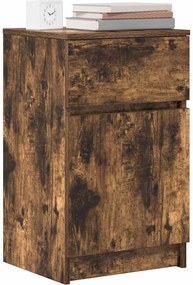 vidaXL Κομοδίνα 2 τεμ. Καπνιστή Δρυς 39x35x65 εκ. Επεξεργ. Ξύλο