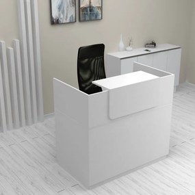 Γραφείο υποδοχής - reception Lemmon Megapap χρώμα λευκό 120x70x110εκ.