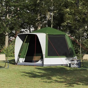 vidaXL Σκηνή Camping Καταφύγιο Πράσινο 420 x 420 x 227 εκ Πολυεστέρας