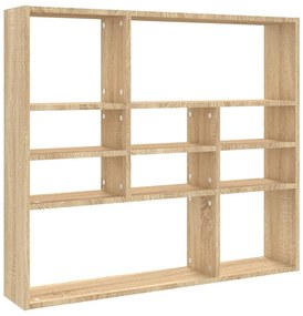 vidaXL Ραφιέρα Τοίχου Sonoma Δρυς 90 x 16 x 78 εκ. από Επεξ. Ξύλο