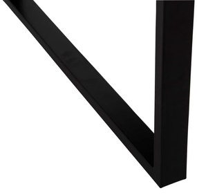 Τραπεζάκι σαλονιού SHABEN C9585.01 MDF Μαύρο Μάρμαρο με Μαύρη Μεταλλική Βάση 120x56X45Yεκ. 120x60x46 εκ.