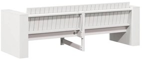 vidaXL Καναπές Κήπου Λευκό 185.5 x 60 x 62 εκ. Μασίφ ξύλο πεύκου