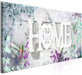 Πίνακας - Home and Hummingbirds (1 Part) Green Narrow 135x45