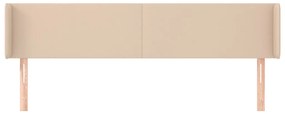 vidaXL Κεφαλάρι με Πτερύγια Καπουτσίνο 163x16x78/88εκ. Συνθετικό Δέρμα
