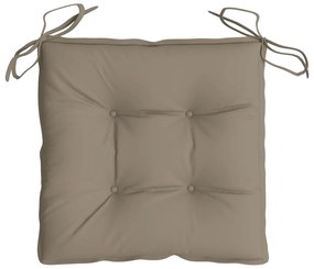 vidaXL Μαξιλάρια Καρέκλας Κήπου 6 τεμ. Taupe 40x40x7 εκ. Υφασμάτινα