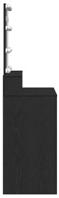 vidaXL Κομμωτήριο Μαύρη δρυς 80 x 41 x 144.5 εκ Επεξεργασμένο ξύλο