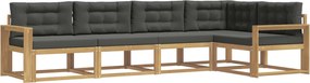 vidaXL Σειρά Καναπέ Εξωτερικού 4 pcs Άσπρο και Ανθρακί Πολυεστέρας