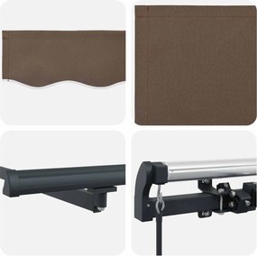 vidaXL Σκηνίτσα Αναδιπλούμενη Taupe 4 x 2 m ύφασμα