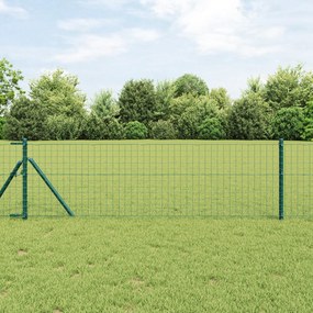 vidaXL Γκριζωποί Πόλοι Φράχτη 13 τεμάχια Ø32 mm 80 cm Γαλβανισμένος Χάλυβας