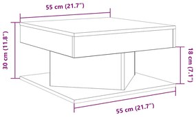 ΤΡΑΠΕΖΑΚΙ ΣΑΛΟΝΙΟΥ ΤΕΧΝΙΤΗΣ ΔΡΥΣ 55X55X30 ΕΚ ΕΠΕΞΕΡΓΑΣΜΕΝΟ ΞΥΛΟ 856633