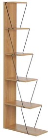 Βιβλιοθήκη mini Tars pakoworld  sonoma-μαύρο 50x22x150εκ