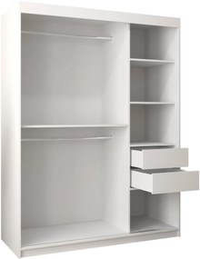 Ντουλάπα Spoti 150 Συρόμενη-Λευκό