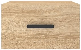vidaXL Κομοδίνα Επιτοίχια Sonoma Δρυς 35 x 35 x 20 εκ.