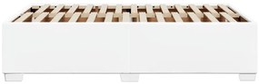 vidaXL Πλαίσιο Κρεβατιού χωρίς στρώμα Λευκό 120x190 εκ.Συνθ. Δέρμα