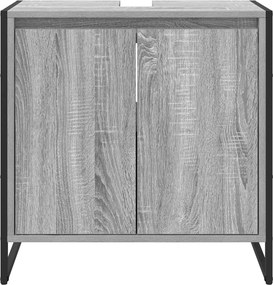 vidaXL Ντουλάπι Μπάνιου Γκρίζο Σονομα 60 x 30 x 60 cm