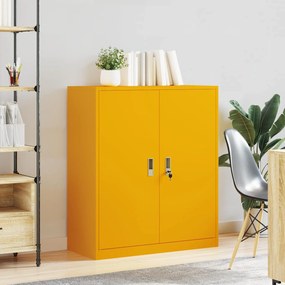 vidaXL Ντουλάπι αποθήκευσης Χαμομηλί κίτρινο 90 x 40 x 105 cm Ατσάλι