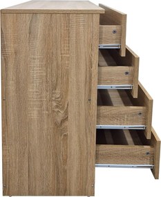 Συρταριέρα Athos pakoworld σε sonoma απόχρωση 80x40x79εκ