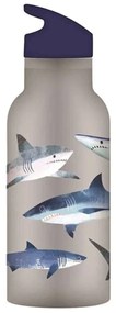 Μπουκάλι Νερού Καρχαρίες BER-3810643 400ml Φ7x19cm Inox-Blue Crocodile Creek 400ml Stainless Steel