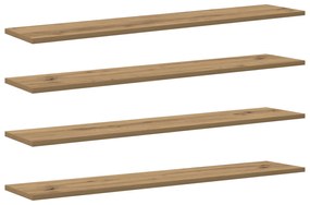 vidaXL Δίσκος Βιβλιοθήκης 4 pcs Καφέ 100 x 40 x 1.5 εκ. Μοριοσανίδα
