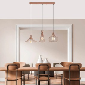 Φωτιστικό Οροφής Τρίφωτο A-G Mezopotamya 525NOR1604 Copper