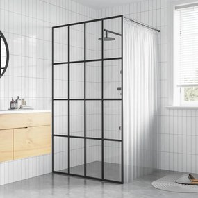 vidaXL Διαχωριστικό Ντουζιέρας 118 x 190 εκ. από Διάφανο Ψημένο Γυαλί