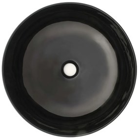 Νιπτήρας Στρογγυλός Μαύρος 41,5 x 13,5 εκ. Κεραμικός - Μαύρο