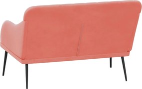 vidaXL Πάγκος Ροζ 110x76x80 εκ. Βελούδινος